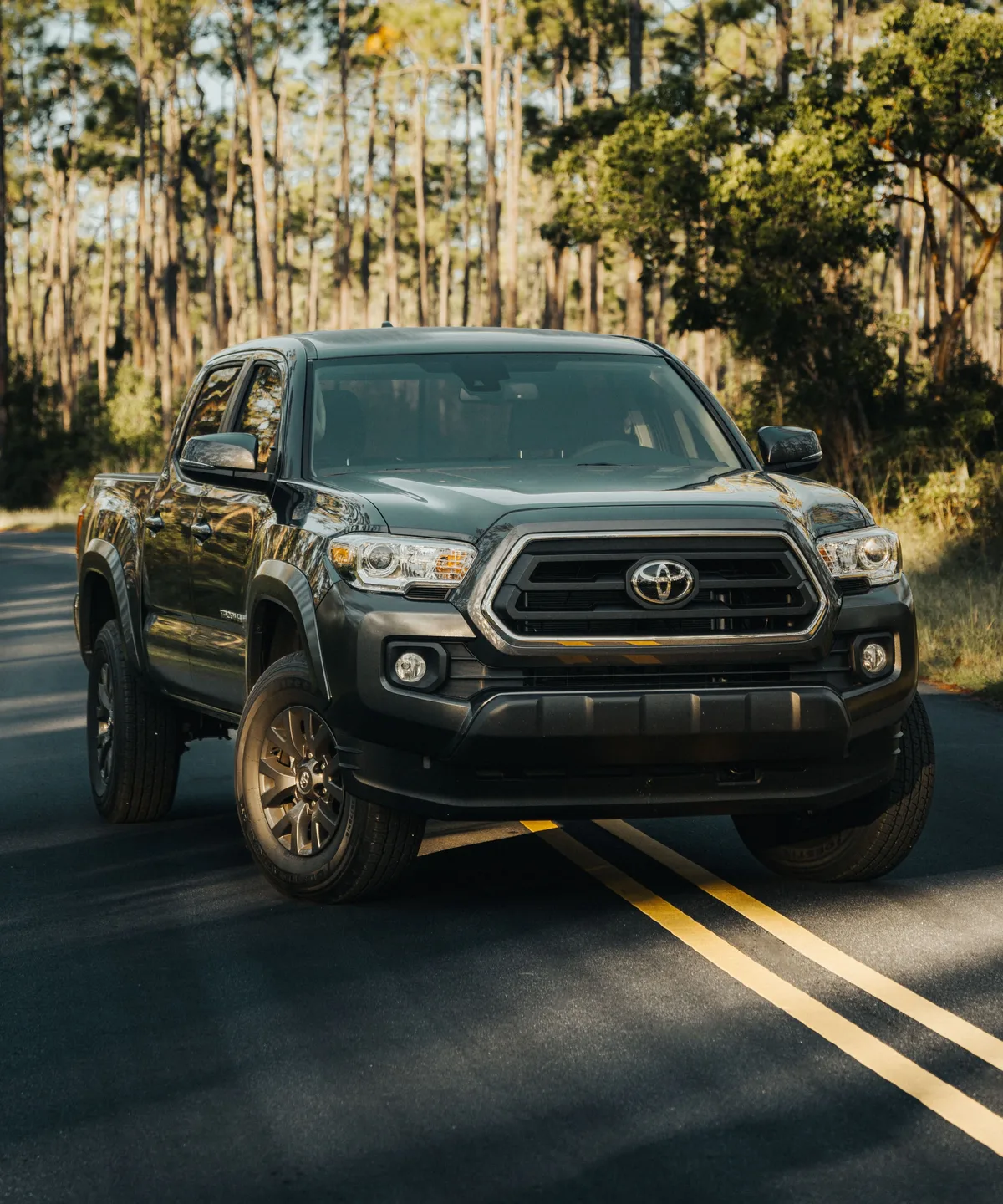 Truck — Pickup truck, three-quarter view